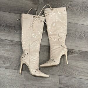 Croc Knee High Boots